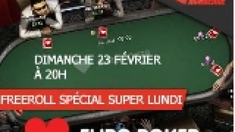 PokerAc SuperMonday Freeroll sur EuroPoker - 200€ ajoutés