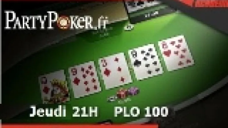 Cours en direct : Yeepaa revoit des mains en PLO100 jouées sur PartyPoker