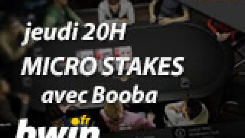 Cours en direct : Le challenge de Booba en cash game