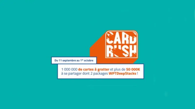 PMU relance sa promotion Card Rush - 3 packages WPT DeepStacks à gagner