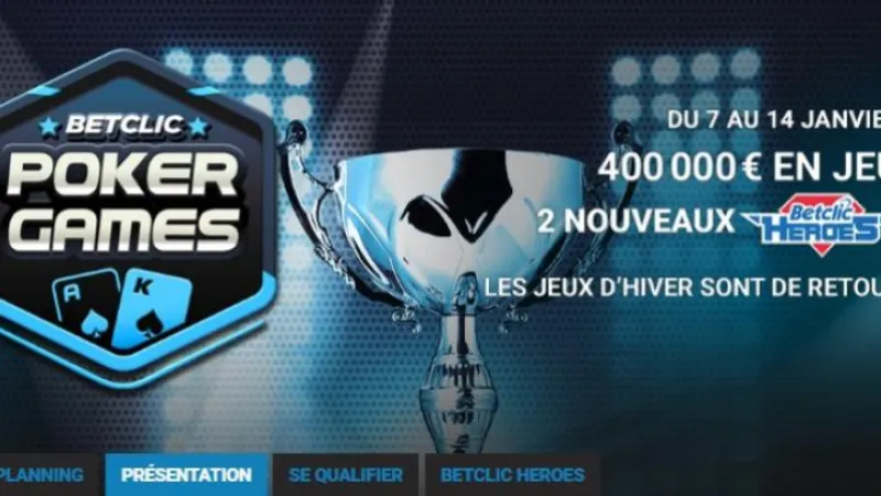 Les Betclic Poker Games de retour en janvier !