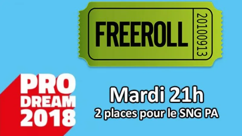 Freeroll qualificatif pour les demi finales PRO Dream