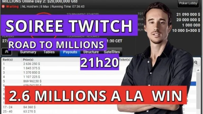 Soirée Twitch : Benj à 27 left du ME des Party Million (2.6 millions à la gagne) !!! 