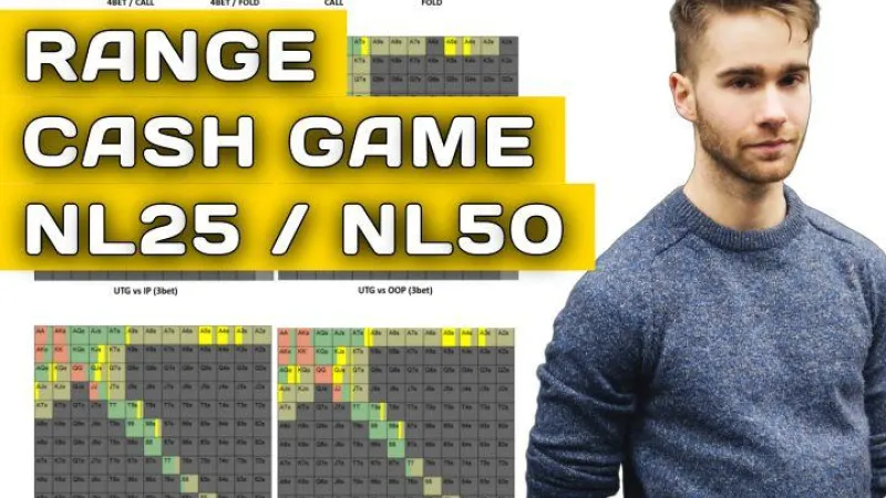 Nos tableaux des ranges en cash game (limites : NL25 / NL50)