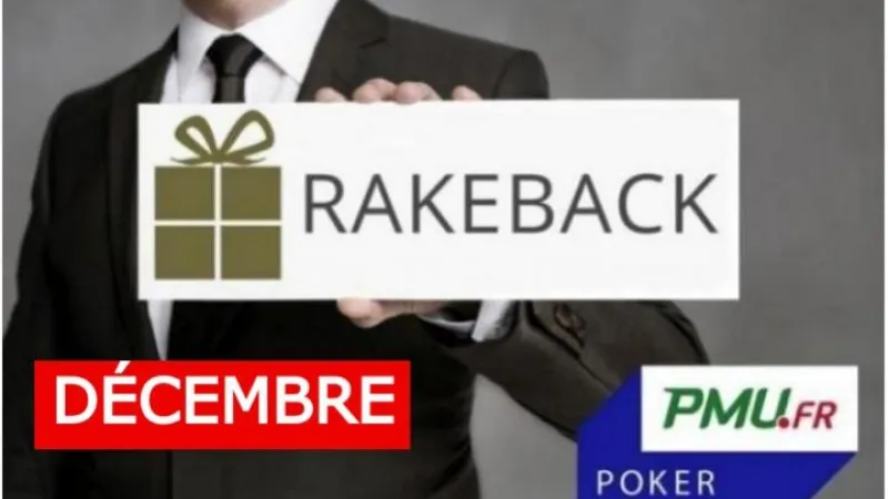 La promotion rakeback de décembre sur PMU Poker ! 