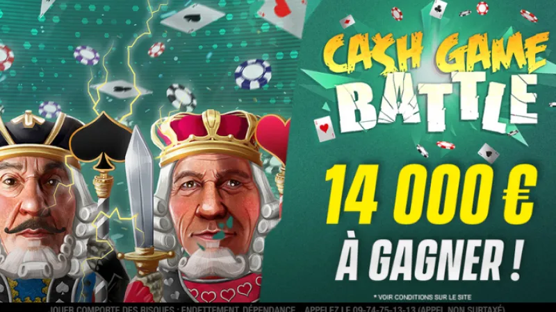 Cash-Game Battle : 14.000€ à gagner chaque mois sur Unibet