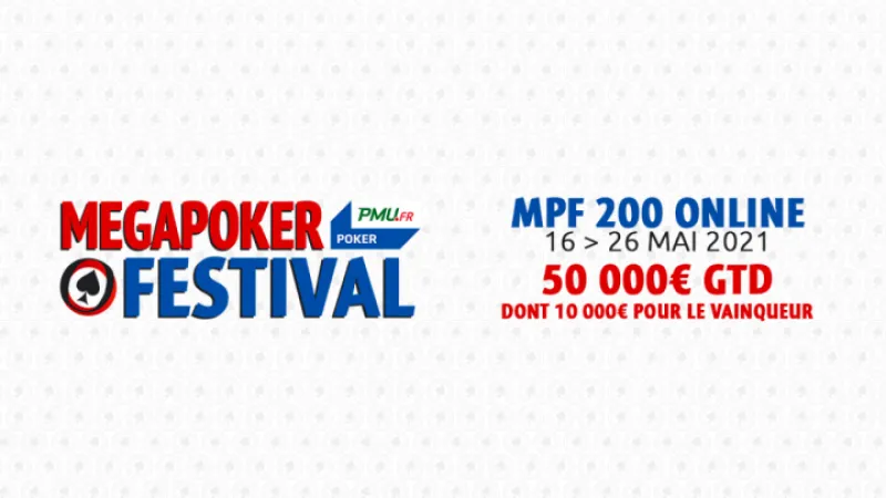 Le MegaPoker Festival revient sur PMU : 50 000€ garantis !