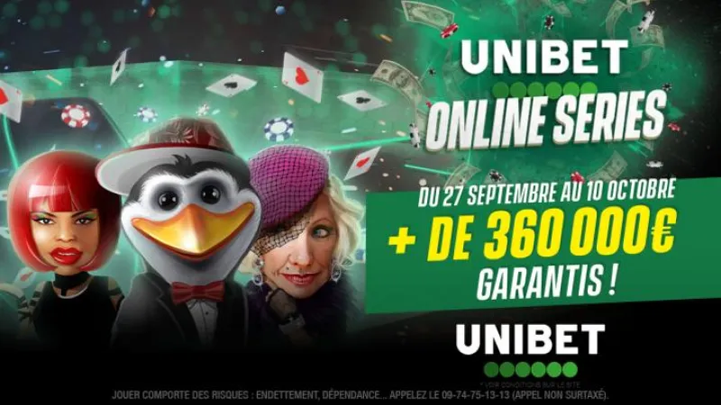Unibet Online Series : 360.000€ GTD sur 75 tournois !