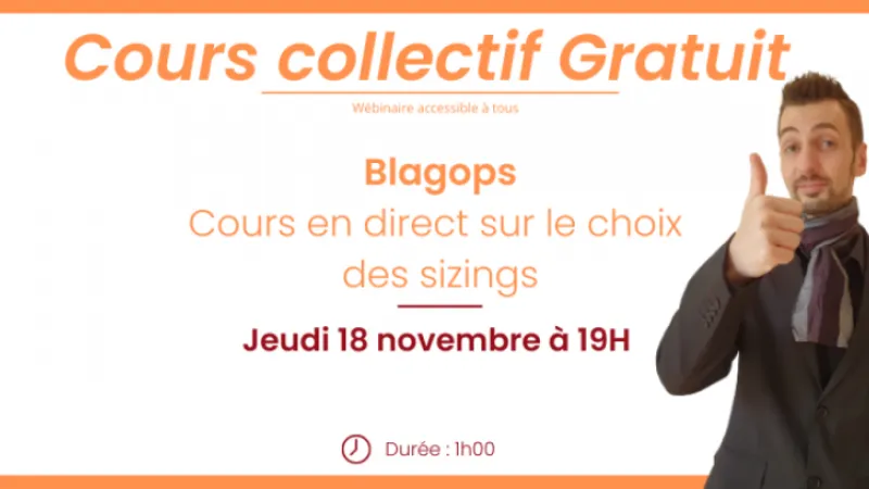 Cours collectif gratuit (SPIN)  - Quels sizing choisir ?
