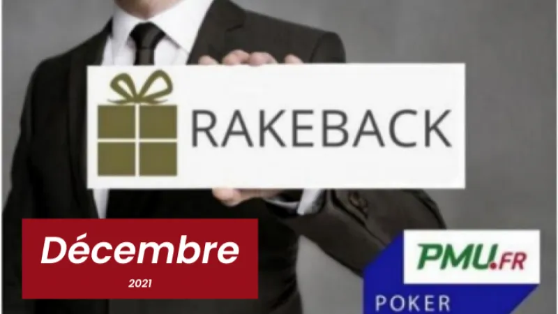 La promotion rakeback de décembre 2021 sur PMU Poker !