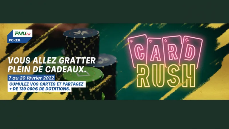 Le Card Rush est de retour sur les tables de PMU