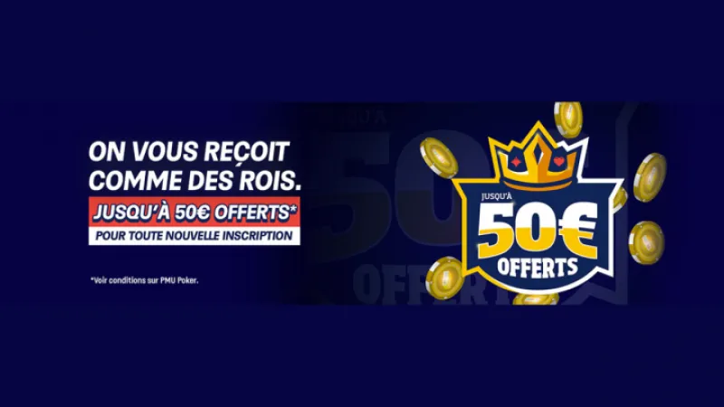 50€ offert pour toute nouvelle inscription sur PMU 