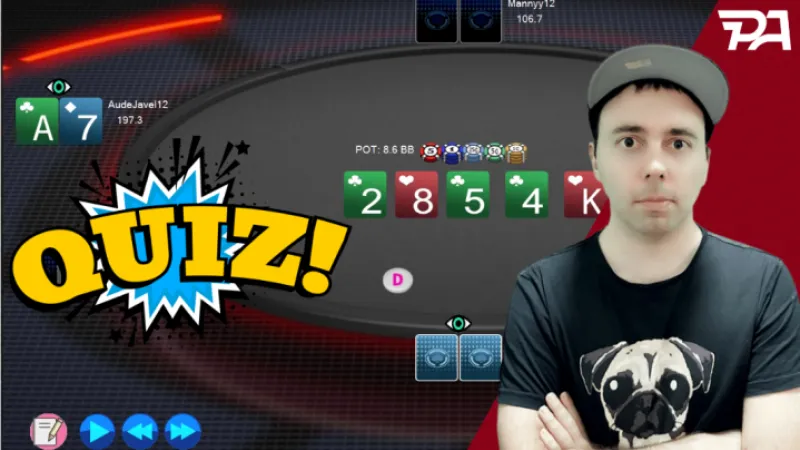 Joue la comme Zug : BTN vs BB, en single raise pot