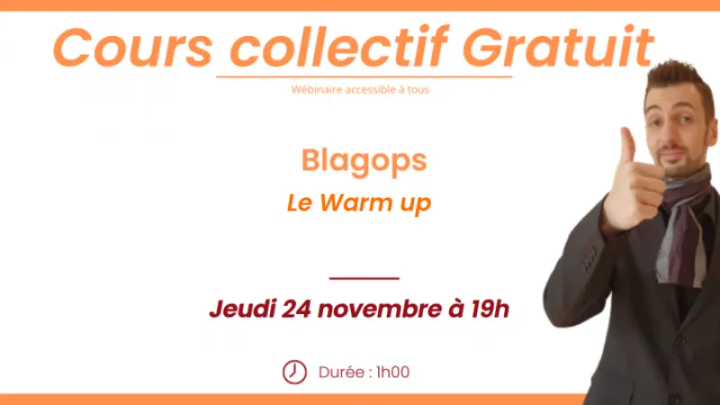 Cours collectif gratuit (SPIN) - Etude d'un warm Up de pro