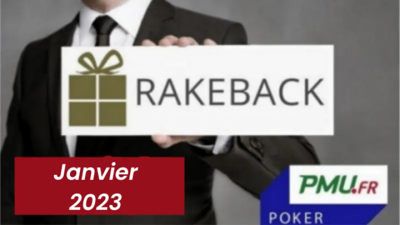 La promotion rakeback de janvier 2023 sur PMU Poker !