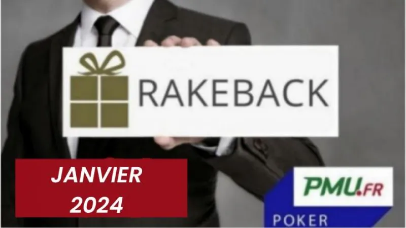La promotion rakeback de janvier 2024 sur PMU Poker !