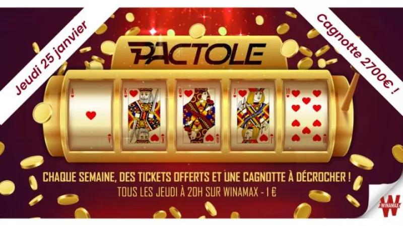 PActole 2024 : 2700€ DE CAGNOTTE CE JEUDI SUR WINAMAX