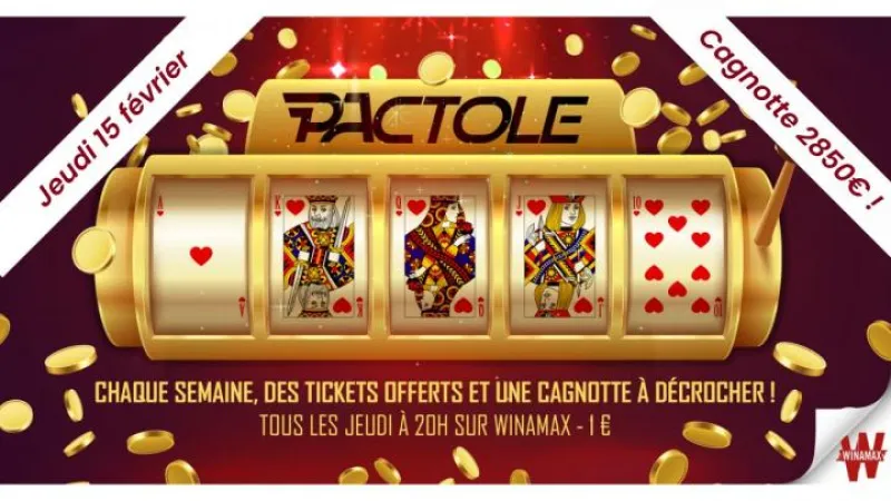 PActole 2024 : 2850€ DE CAGNOTTE CE JEUDI SUR WINAMAX