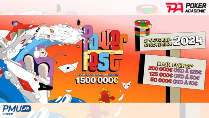 Powerfest de retour sur PMU Poker : plus de 300 tournois et 1 500 000 € garantis !