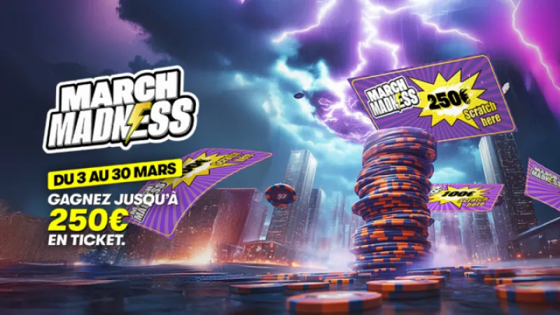 March Madness chez PMU Poker : un mois de récompenses exceptionnelles !