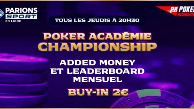 Poker Académie Championship : un nouveau format communautaire hebdomadaire avec Parions Sport !