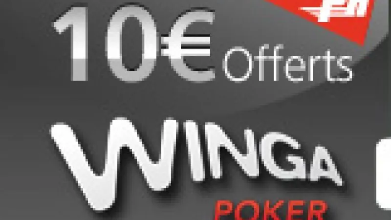 10 € offerts sans dépôt sur Winga