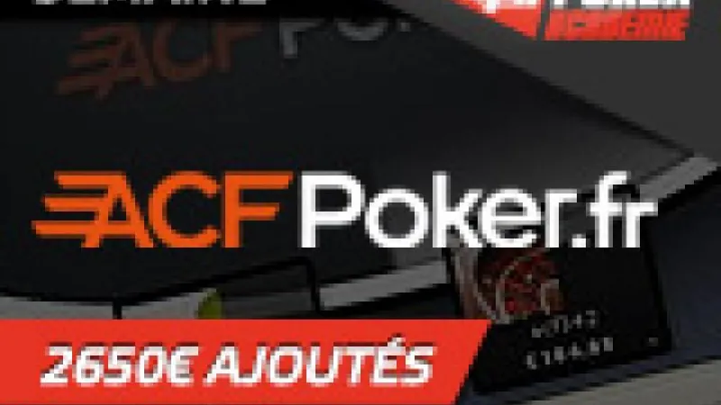 Deepstack PA sur ACFPoker - 150€ ajoutés + 4 places pour la Finale PA