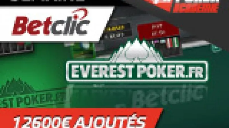 Semaine Everest-Betclic Poker avec 12 600 € ajoutés