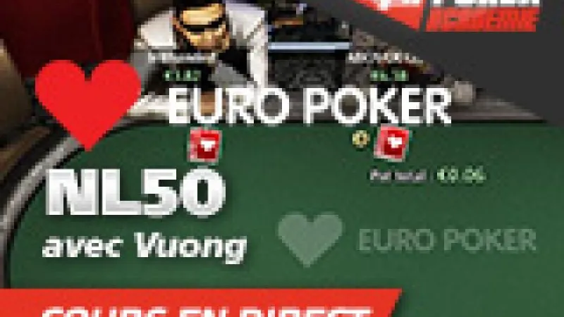 Cours en direct de Vuong et Ronaldinho sur EuroPoker